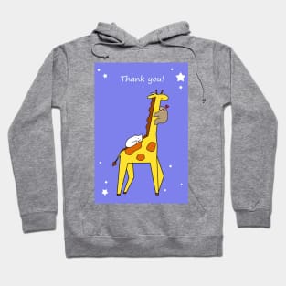 "Thank You" Giraffe Sloth and Cat Hoodie